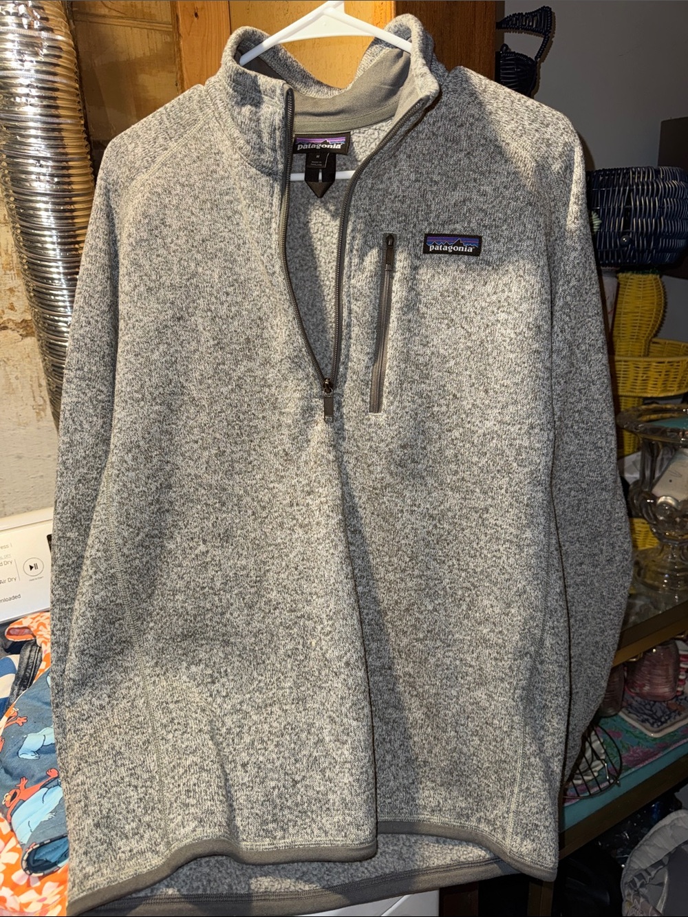 Patagonia Better Sweater Men's Heather Gray Quarter-Zip Fleece Pullover
